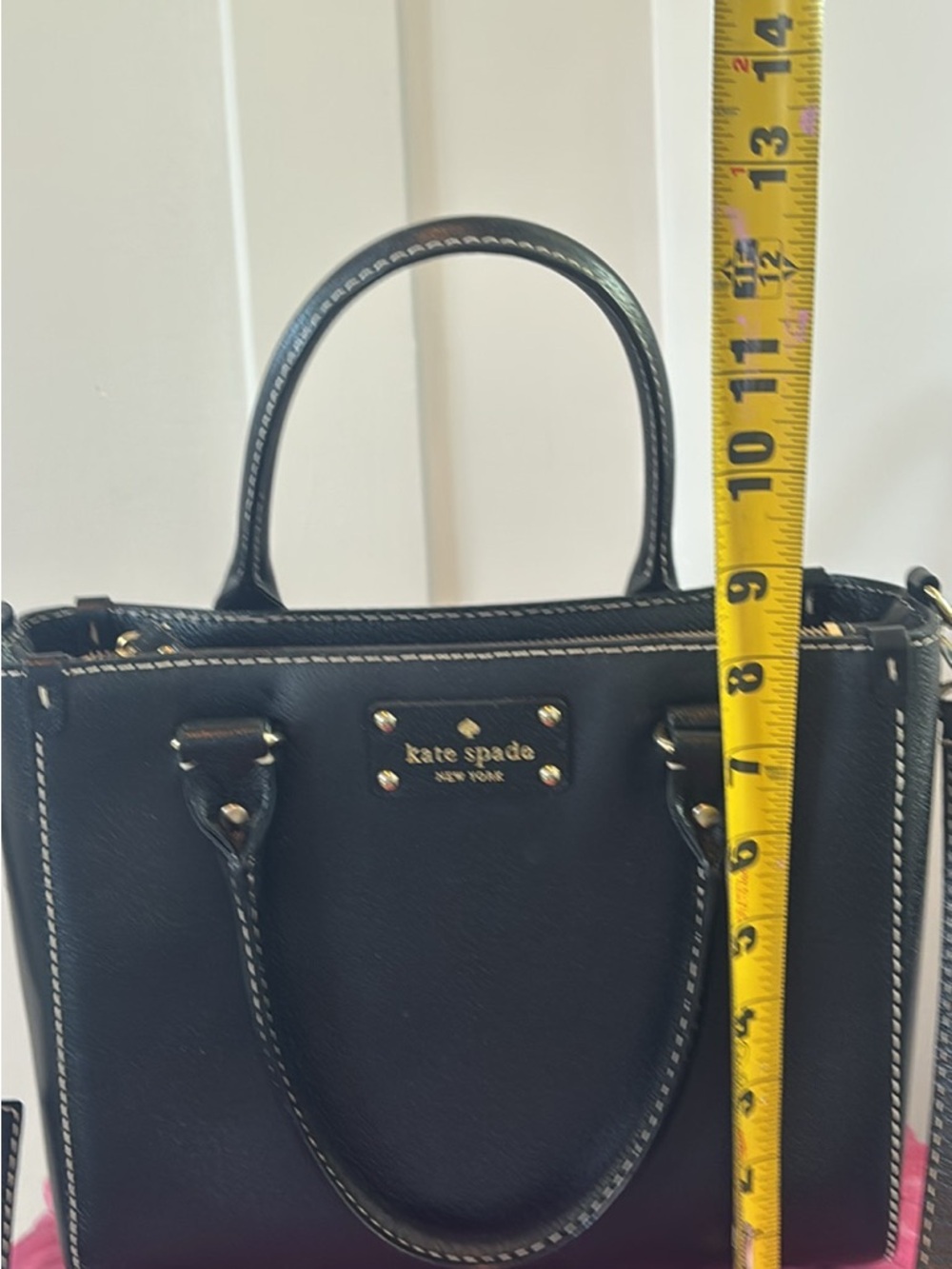 kate spade Black Leather Satchel with Gold Hardware - Picture 9 of 9